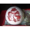 Boule de Noël bonhomme de neige rouge