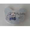 Plaque de porte ourson bleu