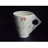 Mug graphique jardin zen gris et rouge