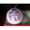 Boule de Noël bonhomme de neige violet